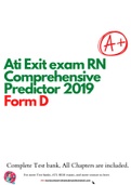 Ati Exit exam RN Comprehensive Predictor 2019 Form D