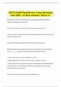 APCO EMD Final Review Exam Questions with 100% verified solutions | Rated A+