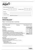 A-Level AQA 2024 Psychology Paper 1