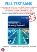 Test Banks For Burns and Grove's The Practice of Nursing Research 9th Edition by Jennifer R. Gray; Susan K. Grove, 9780323673174, Chapter 1-29 Complete Guide