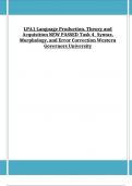 LPA1 Language Production, Theory and Acquisition NEW PASSED Task 4_ Syntax, Morphology, and Error Correction Western Governors University