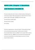 NURS 299: Chapter 1 Questions and Answers (Graded A)