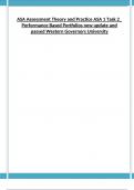 ASA Assessment Theory and Practice ASA 1 Task 2_ Performance Based Portfolios new update and passed Western Governors University