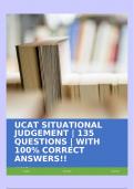 UCAT SITUATIONAL JUDGEMENT | 135 QUESTIONS | WITH 100% CORRECT ANSWERS!!