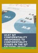 UCAT SJT CONFIDENTIALITY (RESPONSES TO CONFIDENTIALITY ISSUES IN THE SJT SECTION) 2024!!