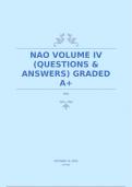 NAO VOLUME IV (QUESTIONS & ANSWERS) GRADED A+