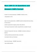 Nurs 299 Ch 16 Questions and Answers 100% Correct