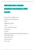 NUR 299 Exam 1 Review Questions and Answers 100% Correct