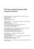 UCAT Exam Updated Questions With Complete Solutions!!!