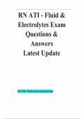 RN ATI - Fluid & Electrolytes Exam Questions & Answers, 2024 LATEST APTDATE