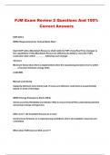 PJM Exam Review 2 Questions And 100% Correct Answers