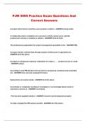 PJM 5900 Practice Exam Questions And Correct Answers