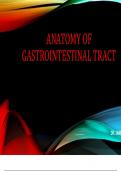 ANATOMY OF  GASTROINTESTINAL TRACT- SUMMARISED STUDY NOTES