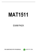 MAT1511 EXAM PACK 2022