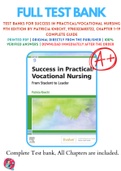 Test Banks For Success in Practical/Vocational Nursing 9th Edition by Patricia Knecht, 9780323683722, Chapter 1-19 Complete Guide