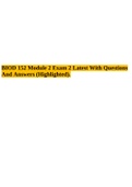 BIOD 152 Module 2 Exam 2 Latest With Questions And Answers (Highlighted).