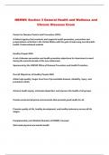 NBHWC Section 3 General Health and Wellness and Chronic Diseases Exam