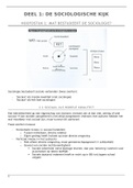 samenvatting sociologie deel 1 hoofdstuk 1