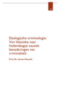 Samenvatting  Etiologische Criminologie