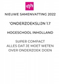 Nieuwe (2022) samenvatting Onderzoekslijn 1.1 Inholland - super compact