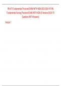 RN ATI Fundamentals Proctored EXAM WITH NGN 2023-2024 ATI RN Fundamentals Nursing Proctored EXAM WITH NGN {6 Versions EACH 70 Questions WITH Answers}