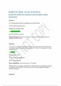 NCSBN TEST BANK - for the  NCLEX-RN & NCLEX-PN UPDATED Questions and  Answers New 2024/2025 Version ;(100% Verified)