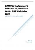 COM3702 Assignment 3 PORTFOLIO Semester 2 2024 - DUE 21 October 2024