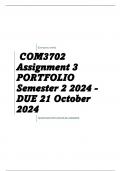 COM3702 Assignment 3 PORTFOLIO Semester 2 2024 - DUE 21 October 2024