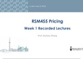 RSM455 Weekly Notes