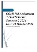 COM3702 Assignment 3 PORTFOLIO Semester 2 2024 - DUE 21 October 2024