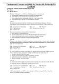 Complete Test Bank Fundamental Concepts and Skills for Nursing 4th Edition deWit Questions & Answers with rationales (Chapter 1-41)