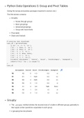 Python Data Operations 5: Group and Pivot Tables