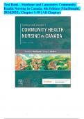 Test Bank for Stanhope and Lancaster’s Community Health Nursing in Canada,4th edition by Sandra MacDonald & Sonya (1)|| latest  edition 2024|2024.