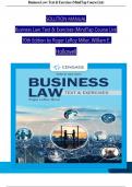 SOLUTION MANUAL Business Law: Text & Exercises (MindTap Course List) 10th Edition by Roger LeRoy Miller, William E. Hollowell 