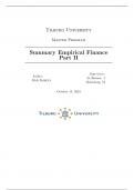 Summary Empirical Finance Part II