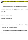 HESI Case Studies--Medical Surgical-Traumatic Brain Injury (Jeff Dickson)Exam Questions and Answers 2022/2023| 100% Correct Verified Answers.