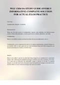 WGU C836 OA STUDY GUIDE (OVERLY INFORMATIVE) COMPLETE SOLUTION FOR ACTUAL EXAM PRACTICE