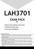 LAH3701 EXAM PACK 2024 - DISTINCTION GUARANTEED