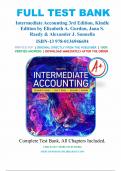 Solution Manual For Intermediate Accounting 3rd Edition by Elizabeth A. Gordon, Jana S. Raedy, Alexander J. Sannella