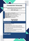 NUR 546 Psychopharmacology for the Psychiatric-Mental Health Nurse Practitioner 2024 – 2025   NUR 546 Final Exam Study Guide Questions and Answers | 100% Pass | Graded A+ |