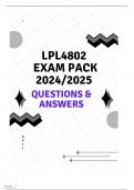 LPL4802 EXAM PACK 2024/2025