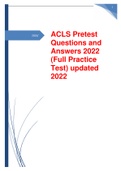 ACLS Pretest Questions and Answers 2022 (Full Practice Test) updated 2022