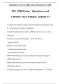 REL 2300 Exam 1 Questions and Answers 100% Solved | Graded A+