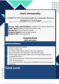 CS/MATH 1019 Discrete Math for Computer Science  MATH 1019 3.00 – Section B Exam Test 1 Questions with Verified Solutions | 100% Pass | Graded A+ |