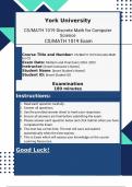 CS/MATH 1019 Discrete Math for Computer Science  MATH 1019 Midterm Exam Review Questions with Verified Solutions | 100% Pass | Graded A+ |