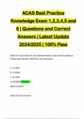 ACAS Best Practice Knowledge Exam 1,2,3,4,5 and 6 | Questions and Correct Answers | Latest Update 2024/2025 | 100% Pass