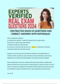 CPB PRACTICE EXAM/45 QUESTIONS AND CORRECT ANSWERS WITH RATIONALES. 