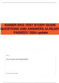 KAISER EKG TEST STUDY GUIDE QUESTIONS AND ANSWERS ALREADY PASSED!! 2024 update