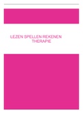 Samenvatting lezen spellen rekenen therapie + therapieprogramma's