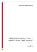 Volledige samenvatting ABS I: osteologie en arthrologie